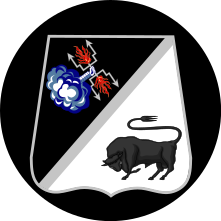 Emblem (crest) of the Life Company, V Training Battalion, The Guards Hussar Regiment, Danish Army