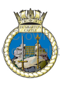 Coat of arms (crest) of the HMS Dumbarton Castle, Royal Navy