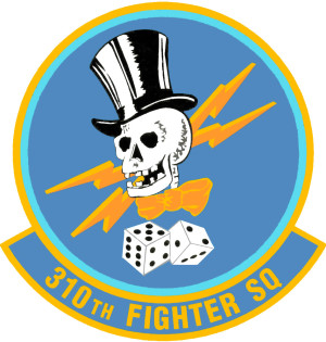 Coat of arms (crest) of the 310th Fighter Squadron, US Air Force