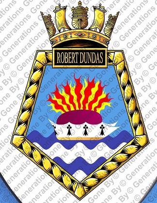Coat of arms (crest) of the RFA Robert Dundas, United Kingdom