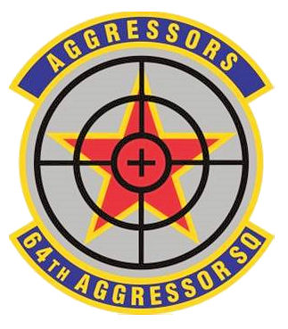 Coat of arms (crest) of the 64th Agressor Squadron, US Air Force