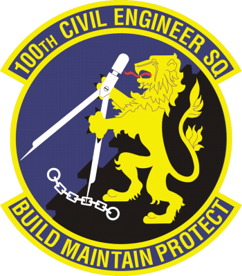 Coat of arms (crest) of the 100th Civil Engineer Squadron, US Air Force