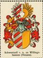 Wappen Schwertzell von und zu Willingshausen nr. 1589 Schwertzell von und zu Willingshausen
