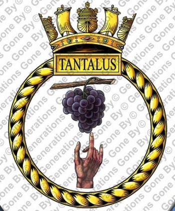 Coat of arms (crest) of the HMS Tantalus, Royal Navy
