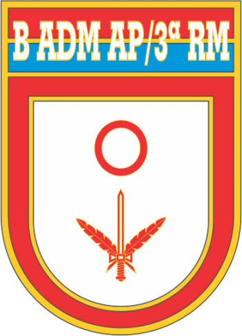 Coat of arms (crest) of the Administrative and Support Base of the 3rd Military Region, Brazilian Army