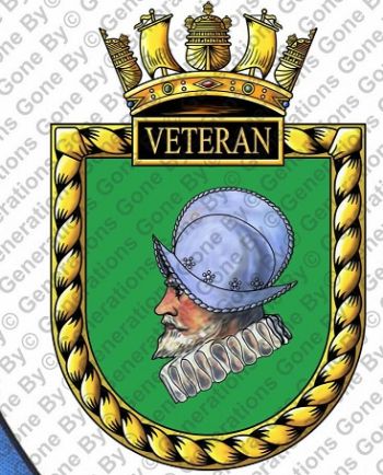 Coat of arms (crest) of the HMS Veteran, Royal Navy