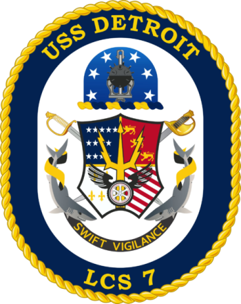 Coat of arms (crest) of the Littoral Combat Ship USS Detroit (LCS-7)