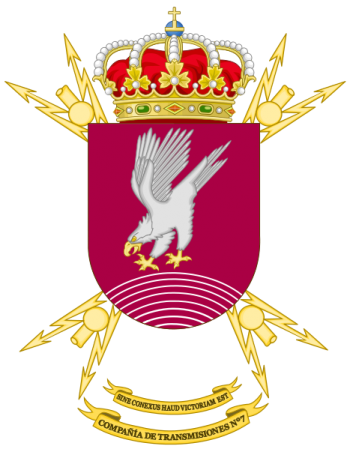 Coat of arms (crest) of the Signal Company No 7, Spanish Army