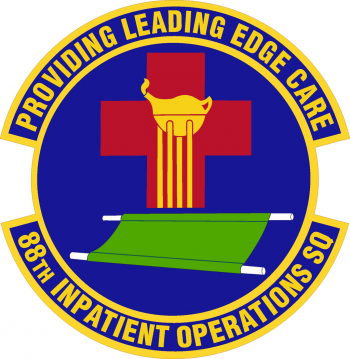 Coat of arms (crest) of the 88th Inpatient Operations Squadron, US Air Force