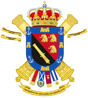 Coat of arms (crest) of the 93rd Field Artillery Regiment, Spanish Army