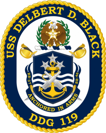 Coat of arms (crest) of the Destroyer USS Delbert D. Black (DDG-119)