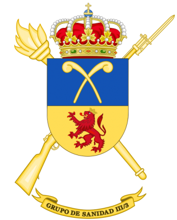 Coat of arms (crest) of the III-3rd Army Health Services Group, Spanish Army