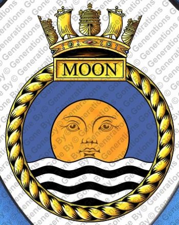 Coat of arms (crest) of HMS Moon, Royal Navy