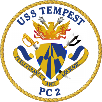 Coat of arms (crest) of the Coastal Patrol Ship USS Tempest (PC-2)