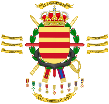 Coat of arms (crest) of the Armoured Regiment Córdoba No 10, Spanish Army