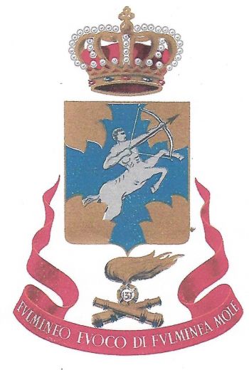 Coat of arms (crest) of the 131st Artillery Regiment of the Armoured Division Centauro, Italian Army