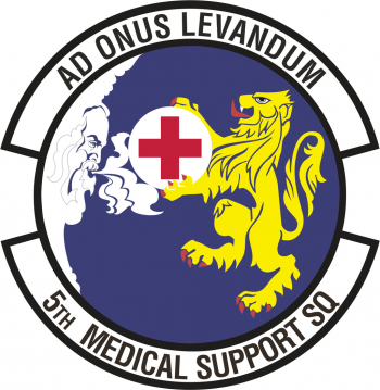 Coat of arms (crest) of the 5th Medical Support Squadron, US Air Force