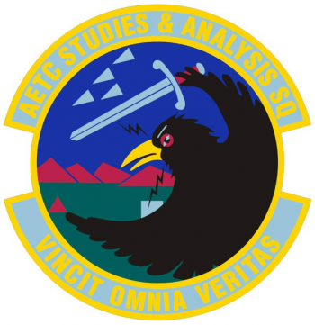 Coat of arms (crest) of the AETC Studies & Analysis Squadron, US Air Force