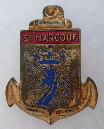 Blason de Transport Ship St Marcouf, French Navy/Arms (crest) of Transport Ship St Marcouf, French Navy