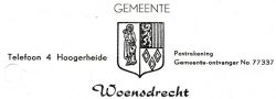 Wapen van Woensdrecht/Arms (crest) of Woensdrecht