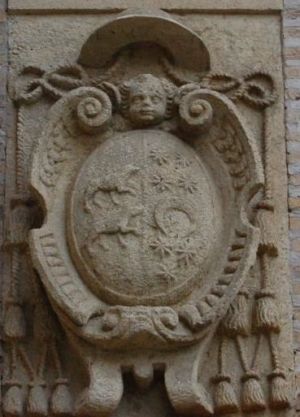 Arms of Cristóbal de Lobera y Torres