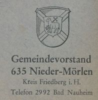 Wappen von Nieder-Mörlen/Arms (crest) of Nieder-Mörlen
