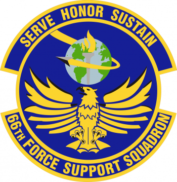 Coat of arms (crest) of the 66th Force Support Squadron, US Air Force