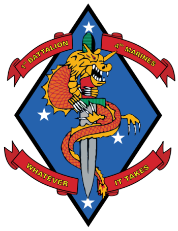 Coat of arms (crest) of the 1st Battalion, 4th Marines, USMC