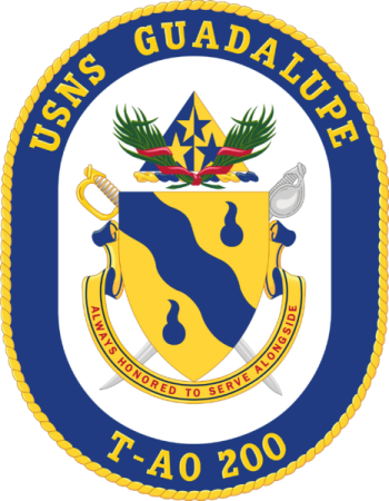Coat of arms (crest) of the Fleet Replenishment Oiler USNS Guadalupe (T-AO-200)