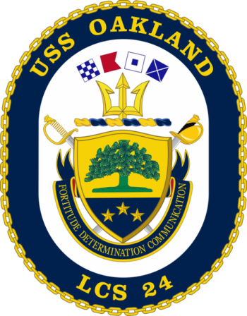 Coat of arms (crest) of the Littoral Combat Ship USS Oakland (LCS-24)