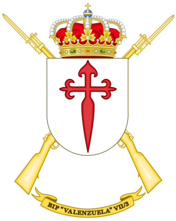 Coat of arms (crest) of the Protected Infantry Bandera Valenzuela VII-3, Spanish Army