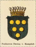Wappen Freiherren Devicq von Kumptich