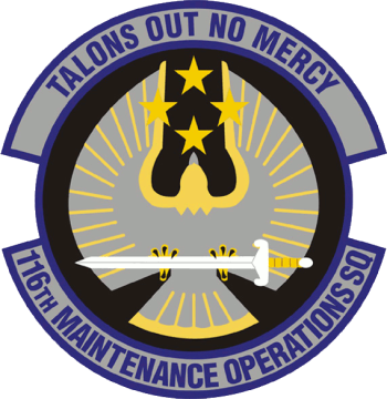 Coat of arms (crest) of the 116th Maintenance Operations Squadron, Georgia Air National Guard
