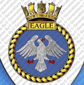 Coat of arms (crest) of the HMS Eagle, Royal Navy