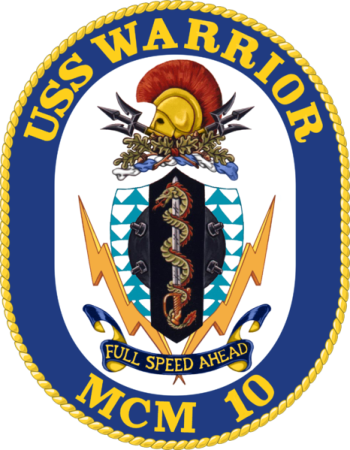 Coat of arms (crest) of the Mine Countermeasures Ship USS Warrior
