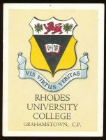 Coat of arms (crest) of Rhodes University