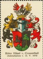 Wappen Ritter Hänel von Cronenthall