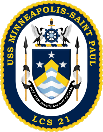Coat of arms (crest) of the Littoral Combat Ship USS Minneapolis-Saint Paul (LCS-21)