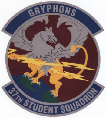 Coat of arms (crest) of the 37th Student Squadron, US Air Force