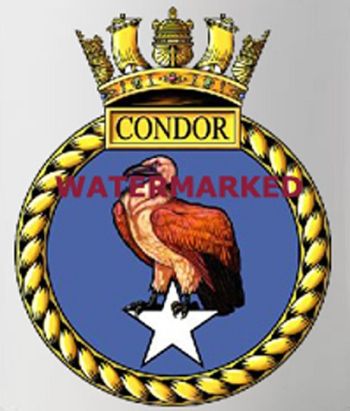 Coat of arms (crest) of the HMS Condor, Royal Navy