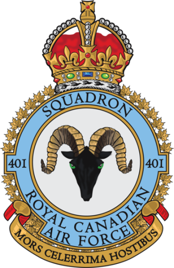 Coat of arms (crest) of No 401 Squadron, Royal Canadian Air Force