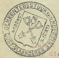 Wapen van Moerbeke/Arms (crest) of Moerbeke