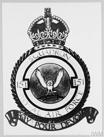 Coat of arms (crest) of the No 151 Squadron, Royal Air Force