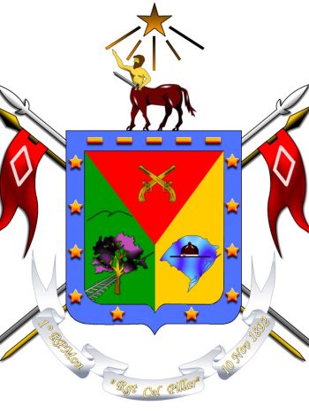 Coat of arms (crest) of 1st Mounted Police Regiment Colonel Pillar, Rio Grande do Sul