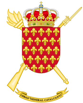 Coat of arms (crest) of the Discontinuous Base Services Unit General Cavalcanti, Spanish Army