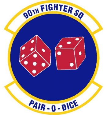 Coat of arms (crest) of the 90th Fighter Squadron, US Air Force