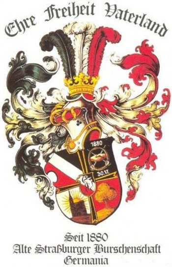 Wappen von Alten Straßburger Burschenschaft Germania zu Tübingen/Arms (crest) of Alten Straßburger Burschenschaft Germania zu Tübingen