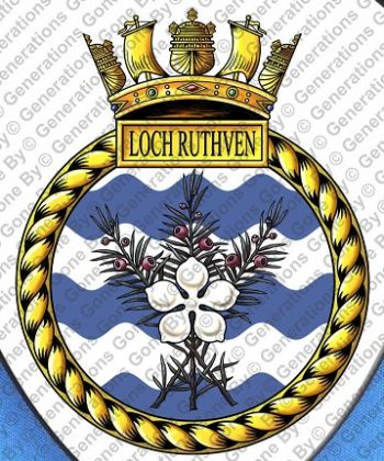 Coat of arms (crest) of the HMS Loch Ruthven, Royal Navy