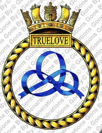 Coat of arms (crest) of the HMS Truelove, Royal Navy