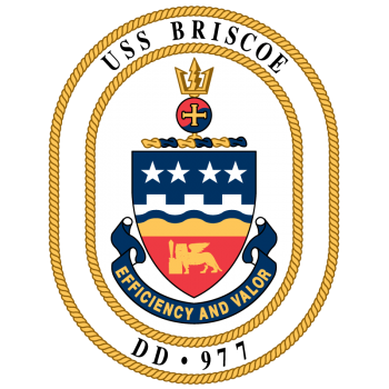 Coat of arms (crest) of the Destroyer USS Briscoe (DD-977)
